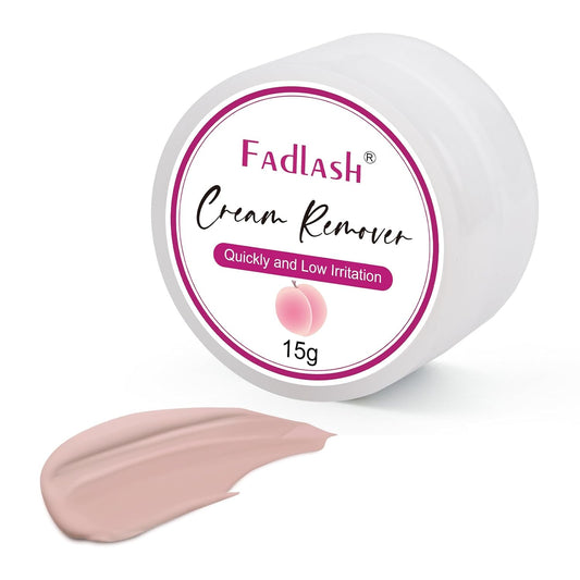 Lash Extension Remover 15g Cream Eyelash Extension Remover Quickly and Low Irritation Lash Remover for Lash Extensions Sensitive Skin Eyelash Glue Remover for Salon Lash Glue Remover by FADLASH(Peach)