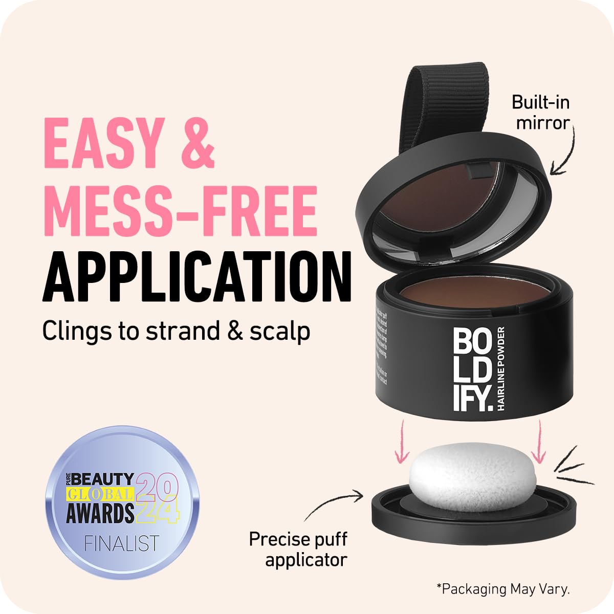 BOLDIFY Hairline Powder - Root Touch Up Hair Color for Gray Coverage - Bald Spot Concealing Hair Powder for Women & Men - 48-Hour Stain-Proof - Dark Blonde