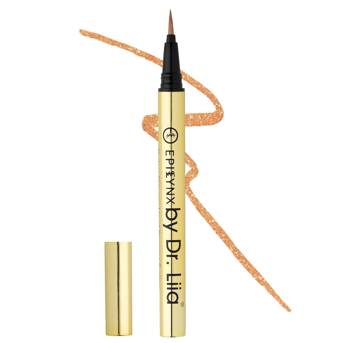 Waterproof Eyeliner - Smudge-Proof Liquid Eyeliner Pen with Precision Tip for Smooth, Long-Lasting Application - Vegan, Hypoallergenic & Gluten-Free Eye Liner - 2mL Shimmer Gold Brown
