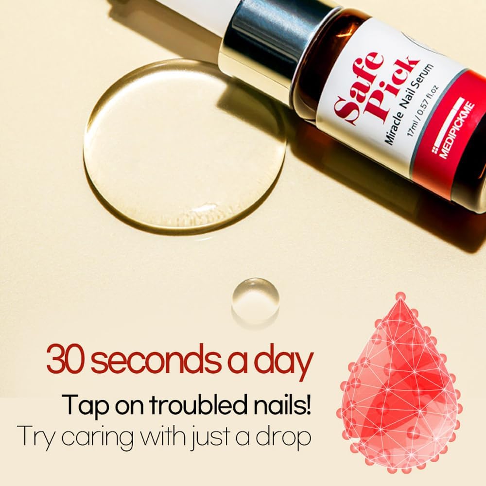 Safepick Miracle Nail Serum Nail Strengthener | Clear & Opaque Crème Nail Polish Treatment | Strengthen Weak & Thin Nails