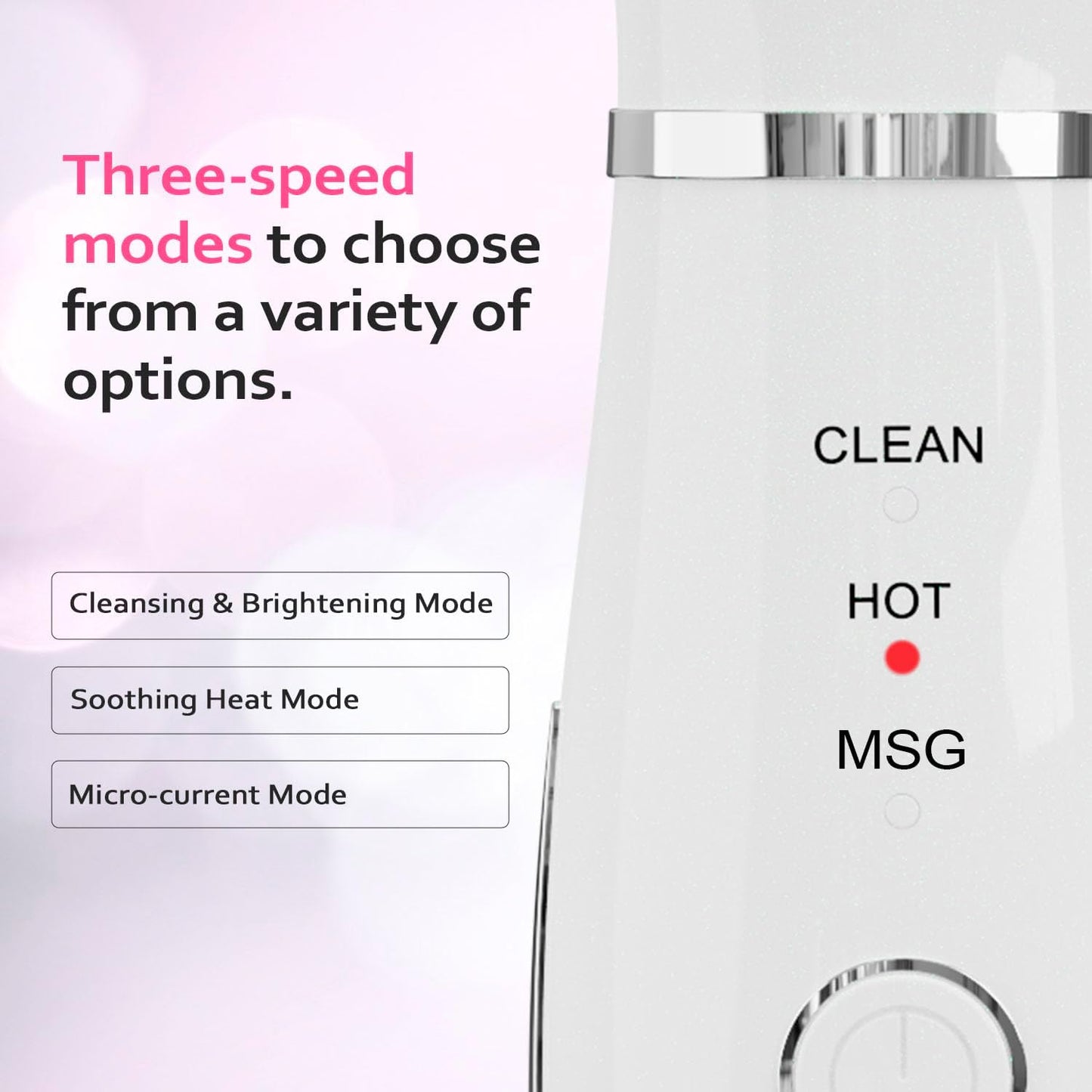 3-in-1 Portable Face and Neck Massager Tool with LED, Red Light Therapy, Vibration & Thermal Functions for Skin Care, Lifting & Firming, Galvanic Facial Machine.