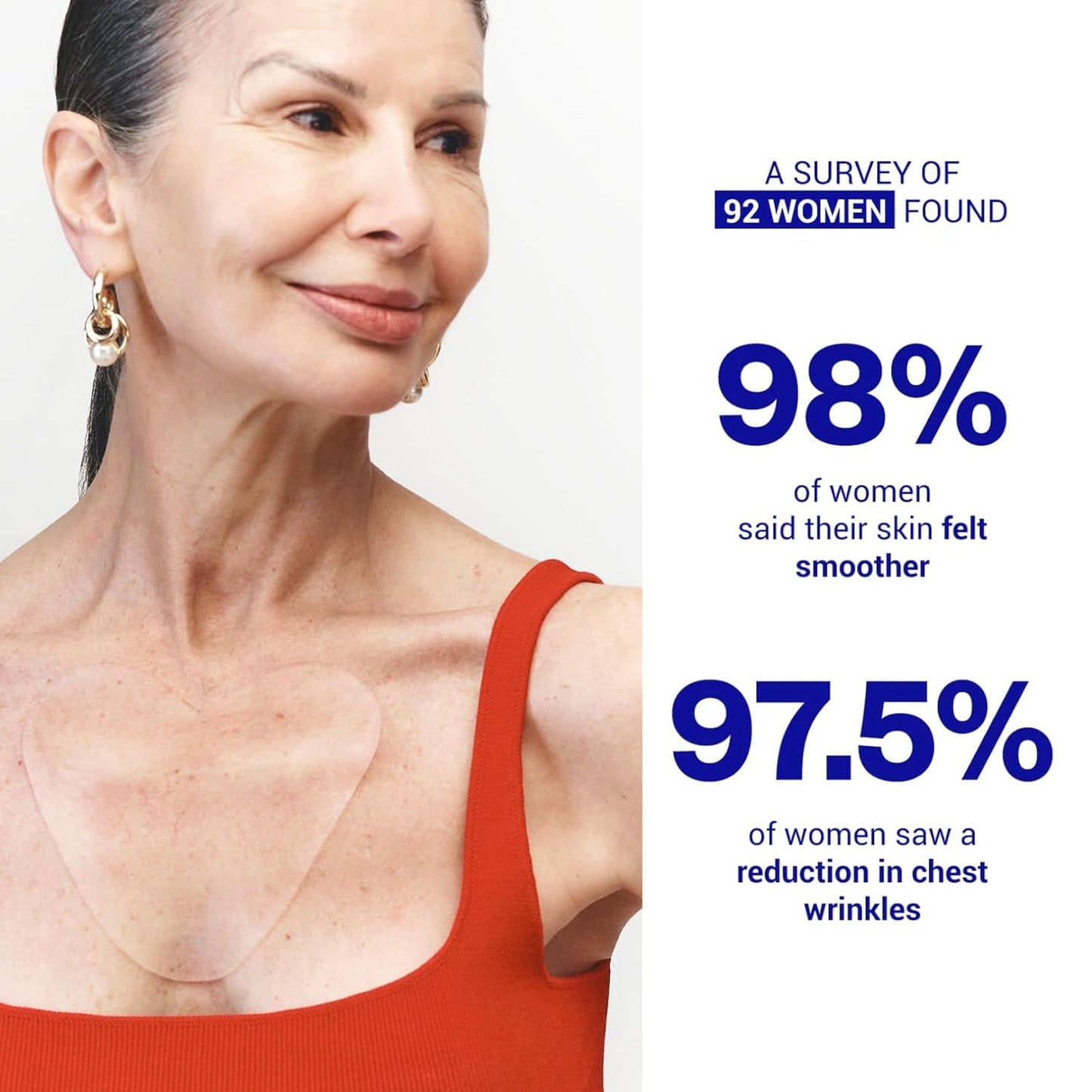 Wrinkles Schminkles Chest Wrinkle Patch & Cleanser Starter Pack - Set of Reusable Chest Silicone Wrinkle Patch + Patch Cleanser (2 oz) Maximise Uses - Smooth & Prevent Chest & Décolletage Wrinkles