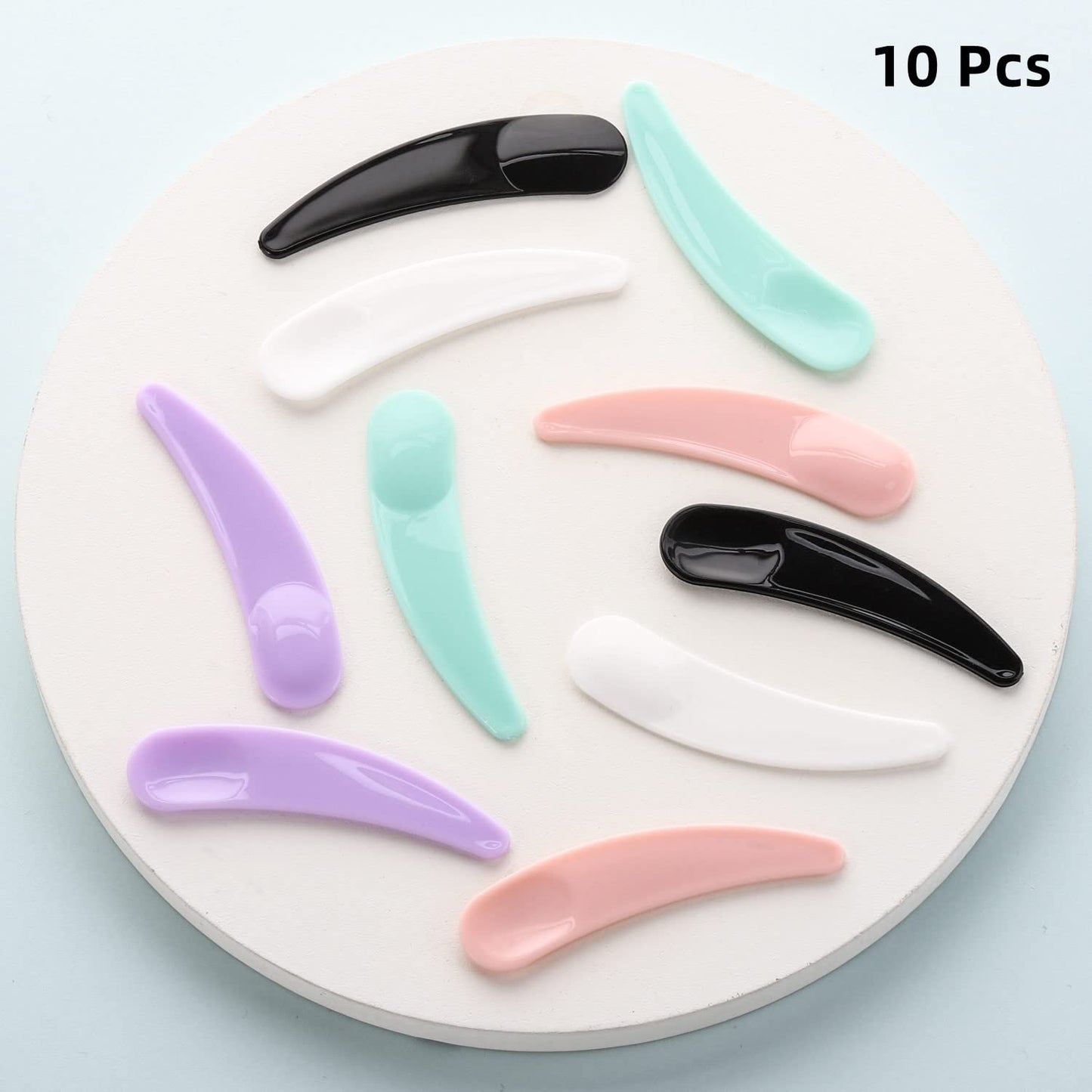 Refillable Cosmetic Sample Jars - 100 Pack 20g (0.7oz) Blue Small Travel Containers with Lids + 10 Mini Makeup Spatulas - BPA Free