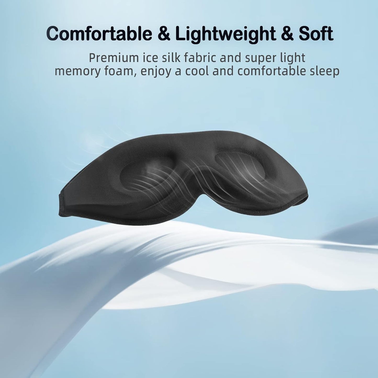 LitBear Sleep Masks for Women, Pink Eye Mask for Sleeping, Comfortable Night Sleeping Mask, Soft Contoured Eye Cover for Sleeping with Elastic Strap for Side Sleeper Men Flying Shift Worker