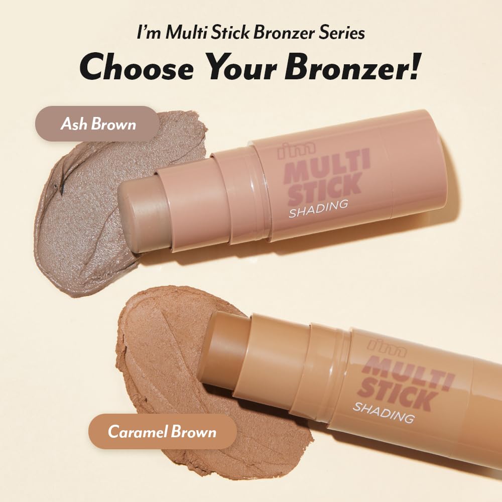 I'M MEME Shading - I'm Multi Stick 001 Bronzer | Easy Blending, Matte Finish, Suitable for Beginners, Lightweight Formula, Natural Contour Makeup, Daily Use, Natural Blur Effect, 0.24 Oz