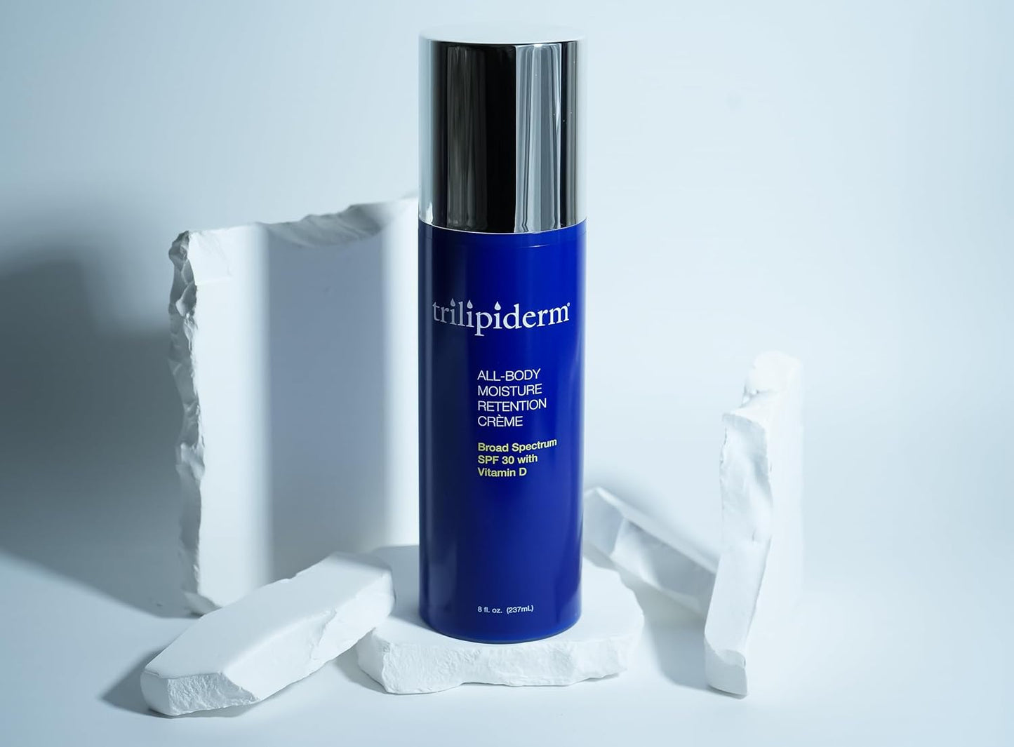 Trilipiderm Moisturizing Sunblock 8oz All Day Hydration for Body and Face, Vitamin D Enriched Broad Spectrum Sunscreen, Two Pack