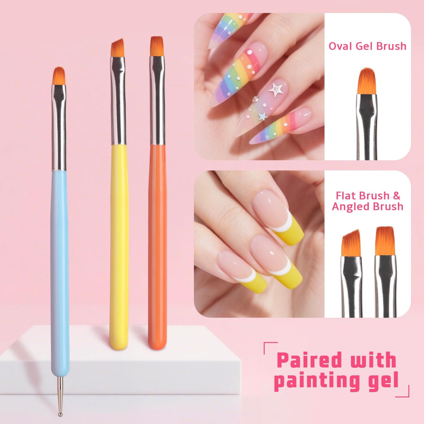Sponge Pat Paint Nail Gel, Ombre Nails Gradient Gel Nail Blush Blooming Aura Nails Drawing Stripper Floral Painting DIY Nail Art, No Wipe, UV/LED Curing (12 Colors K)