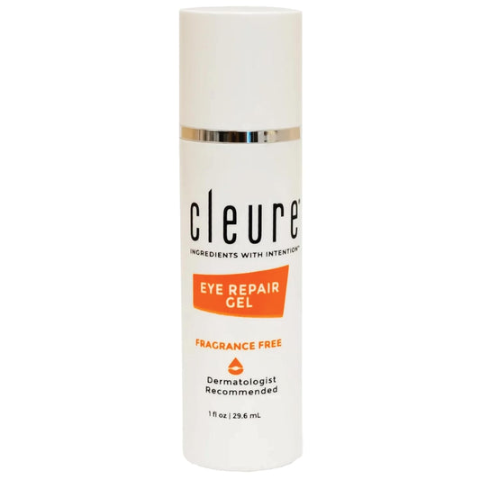 Cleure Anti Aging Eye Gel - Gentle Daily Hydrating Eye Serum for Sensitive, Dry Skin - Fragrance Free (1 fl oz, Pack of 1)