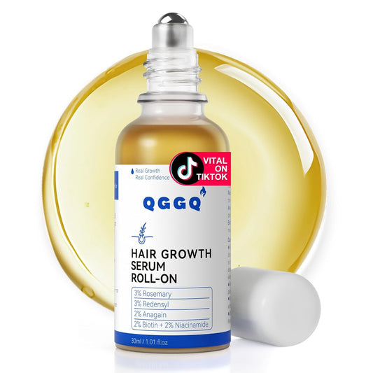 Hair Growth Serum Roll-On 30ml | Patented Blend with 3% Rosemary, 3% Redensyl, 2% AnaGain, Biotin & Niacinamide | No-Rinse, Fast-Absorbing | For Thinning Hair & All Hair Types (1.01 Fl Oz (Pack of 1))
