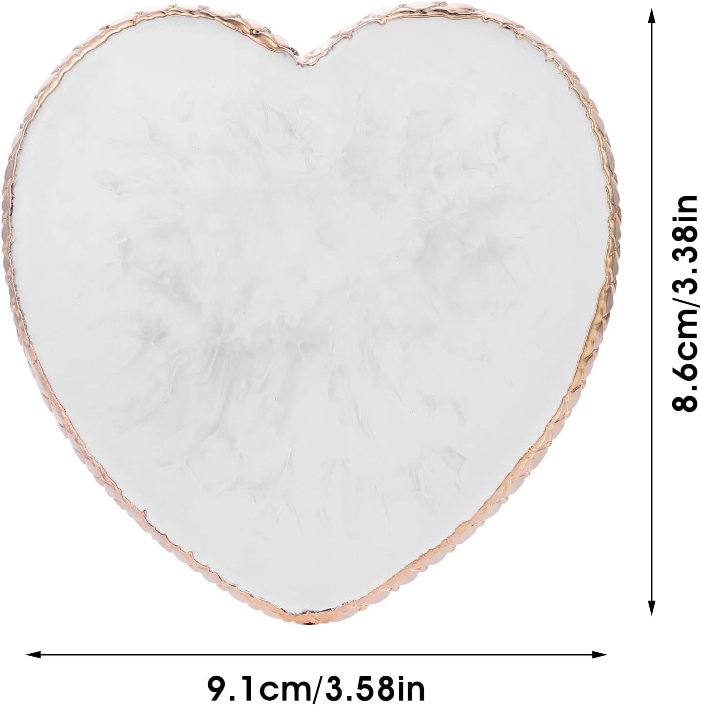 Resin Nail Art Palette Gold Edge Nail Holder Heart Shaped Color Makeup Foundation Mixing Tools Display Board Gel Nail Art Color Mixing Palette Painting Tray Manicure Tool