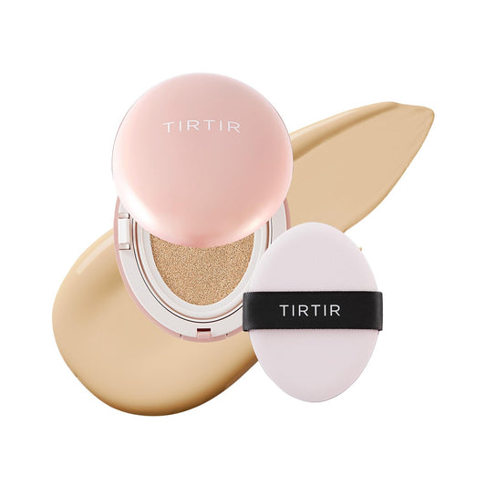 [*Mini Size*] TIRTIR All Cover Pink Cushion | Korean Cushion Foundation, (#21W Natural Ivory, 0.15 Fl Oz)