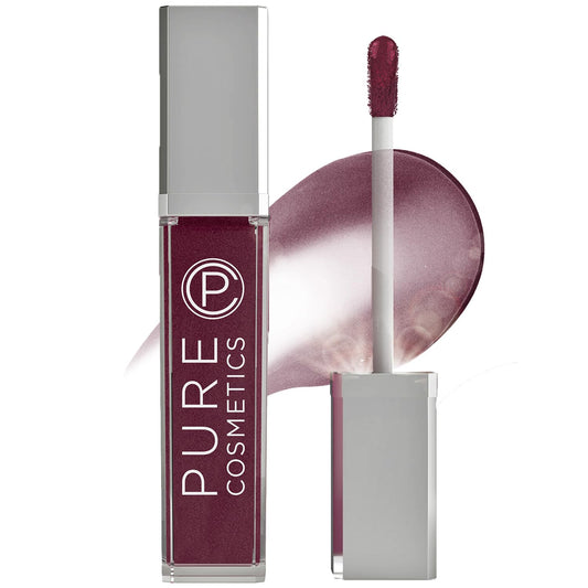 Pure Cosmetics Pure Illumination Lip Gloss - LED-lit Applicator w/Side Mirror - Non-Sticky, Moisturizing & Hydrating Lip Glosses - Soothes & Protects Dry Chapped Lips (Passion)