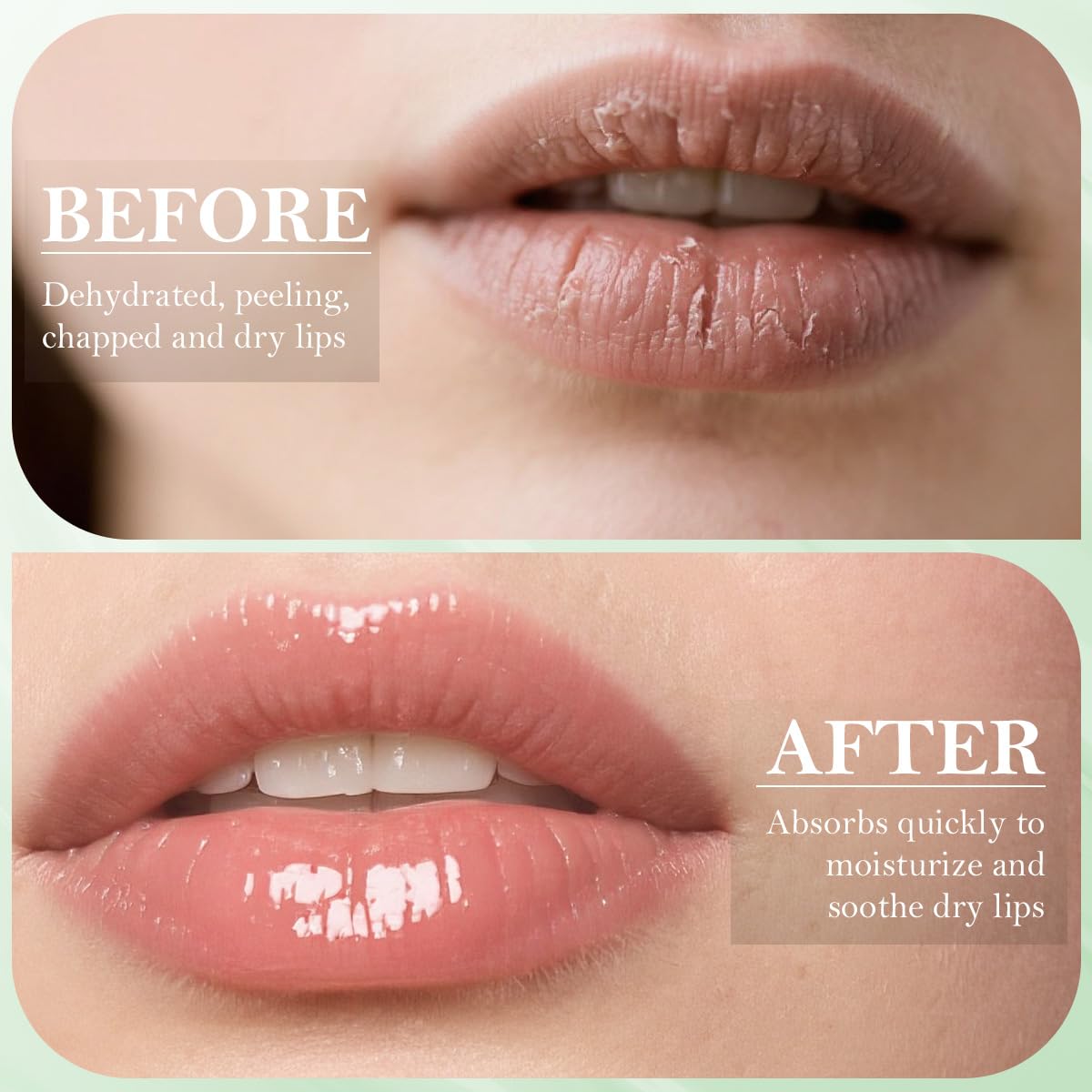 Summer Lip Butter Balm, Moisture and Hydration Lip Gloss, Long-lasting Hydrating Non-Sticky Lip Balm, Soften Dry Lips Lip Care (#Sweet Mint, 1Pcs)