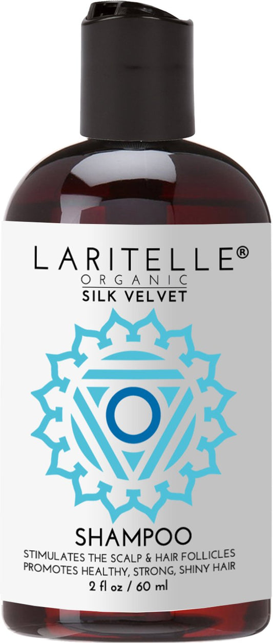 Organic Travel Size Shampoo 2 oz | Chamomile, Geranium + Biotin+Keratin + Follicle Stimulating Rosemary, Ravintsara & Myrtle | Hair Loss Prevention, Clarifying, Softening, Strengthening | GF