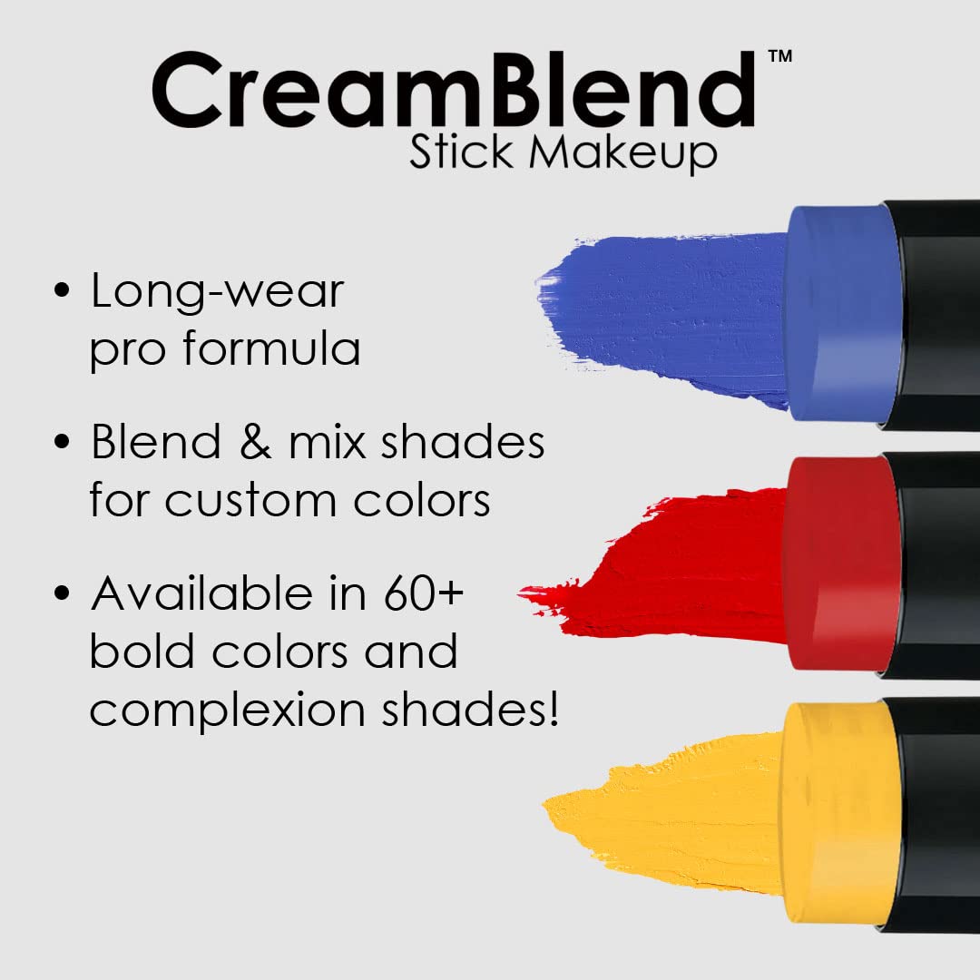 Mehron Makeup CreamBlend Stick | Face Paint, Body Paint, & Foundation Cream Makeup | Body Paint Stick .75 oz (21 g) (Pastel Green)