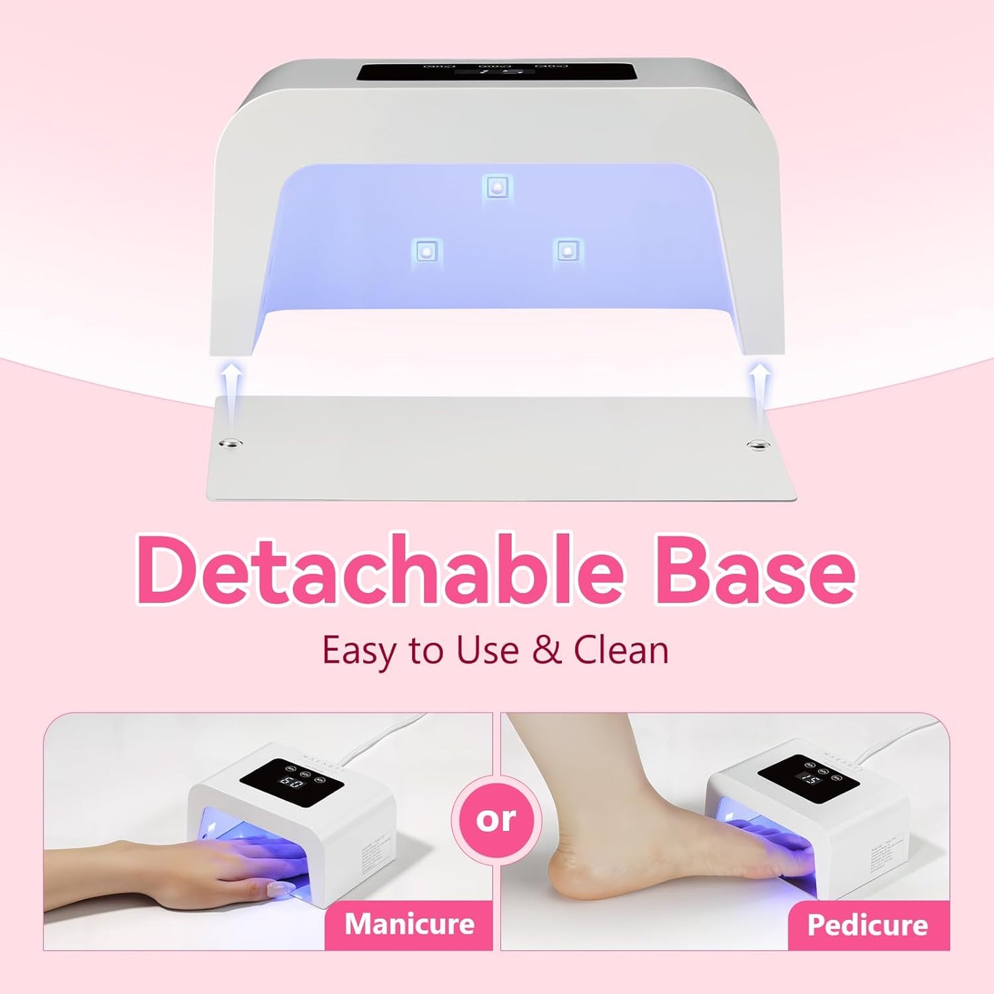 Makartt Mini UV Light for Gel Nails - Fast Curing 15W UV+LED Dual Light Nail Dryer Cure Lamp with 3 Timers & Auto Sensor for All Nail Art Design Salon Home DIY Use (Plug-in Model)