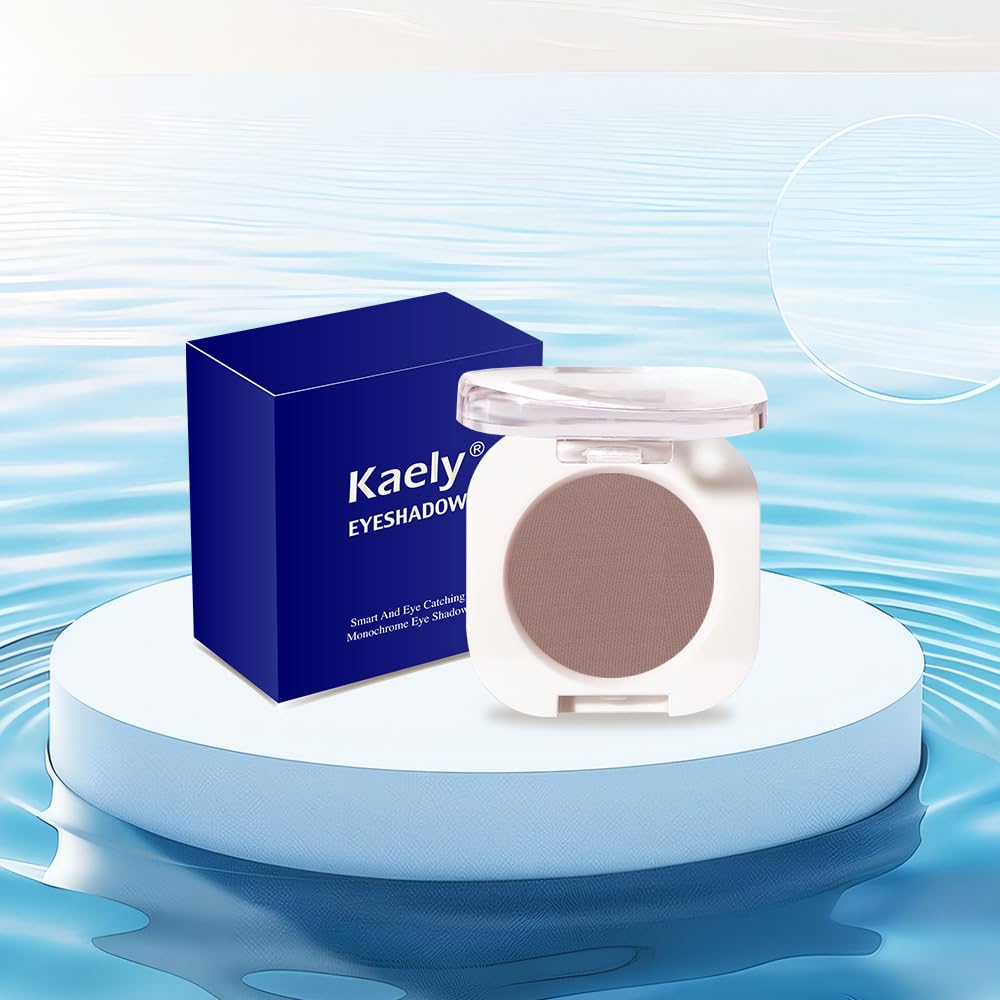 Single Matte Eye Shadow Palette Makeup, Light Cocoa Matte Eyeshadow for Women, Monochrome Eye Shadow Makeup, Pigmented Waterproof Sombras Para Ojos, Vegan, Talc, Paraben & Cruelty Free, 18