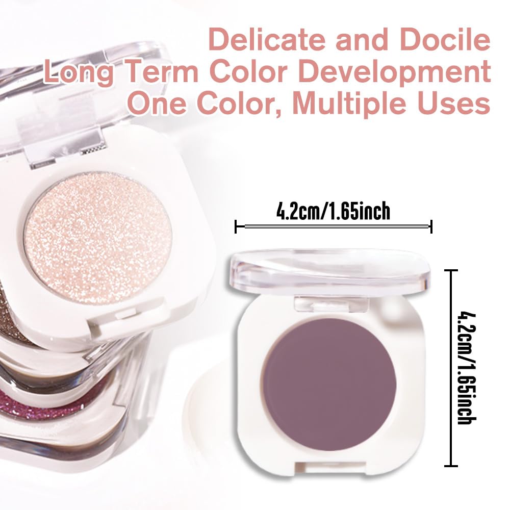 Single Matte Eye Shadow Palette Makeup, Plum Matte Eyeshadow for Women, Monochrome Eye Shadow Makeup, Pigmented Waterproof Sombras Para Ojos, Vegan, Talc, Paraben & Cruelty Free, 30