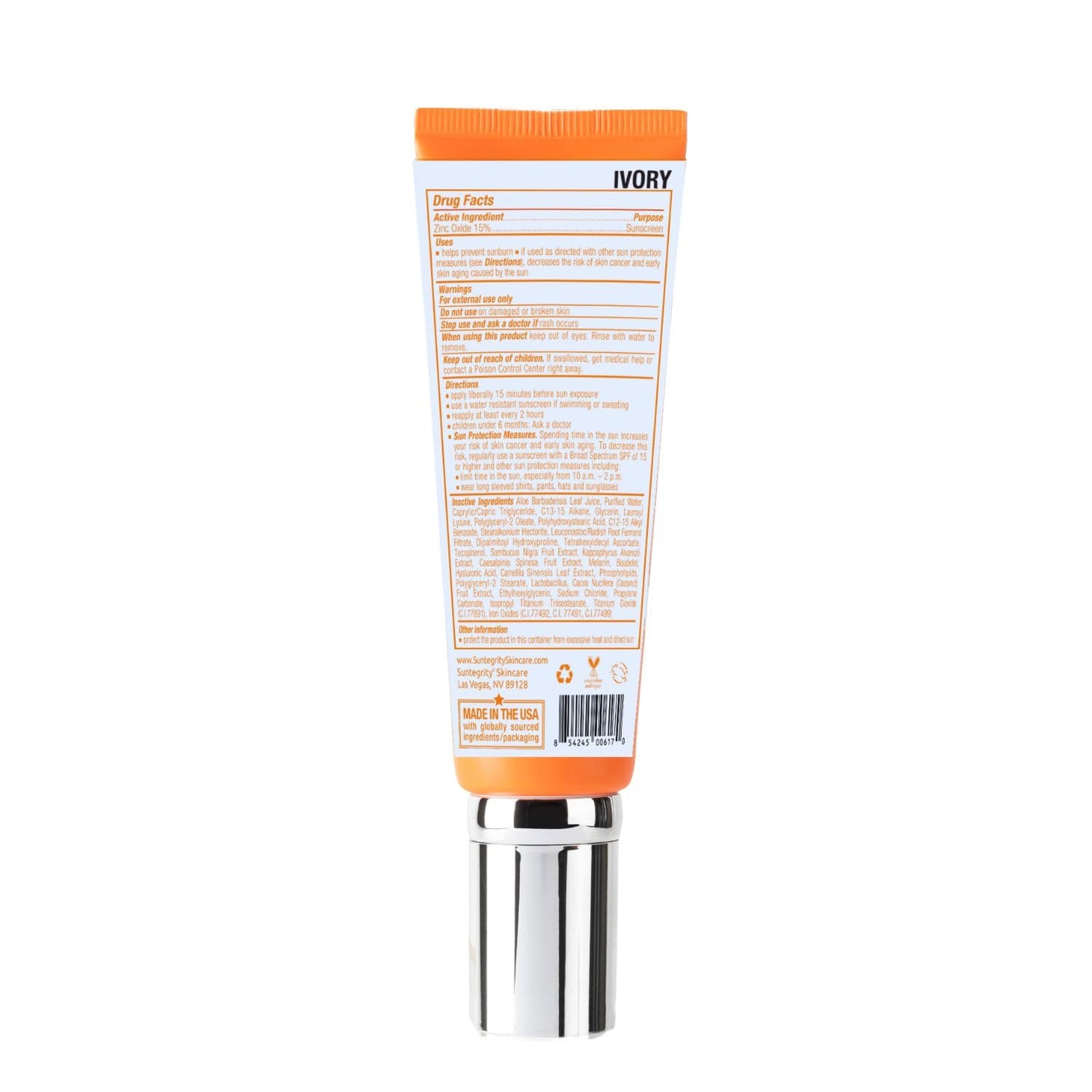 Suntegrity Impeccable Skin - Tinted Sunscreen, Broad Spectrum SPF 30 (Ivory) - 2 oz