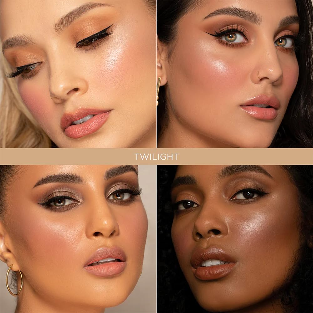 Sigma Beauty Highlighter Makeup – Illuminating Highlighting Powder for Face, Sheer Glimmer Face Highlighter for Cheeks, Cupid’s Bow, & Brow Bone (Twilight, Pinky Quartz Metallic)