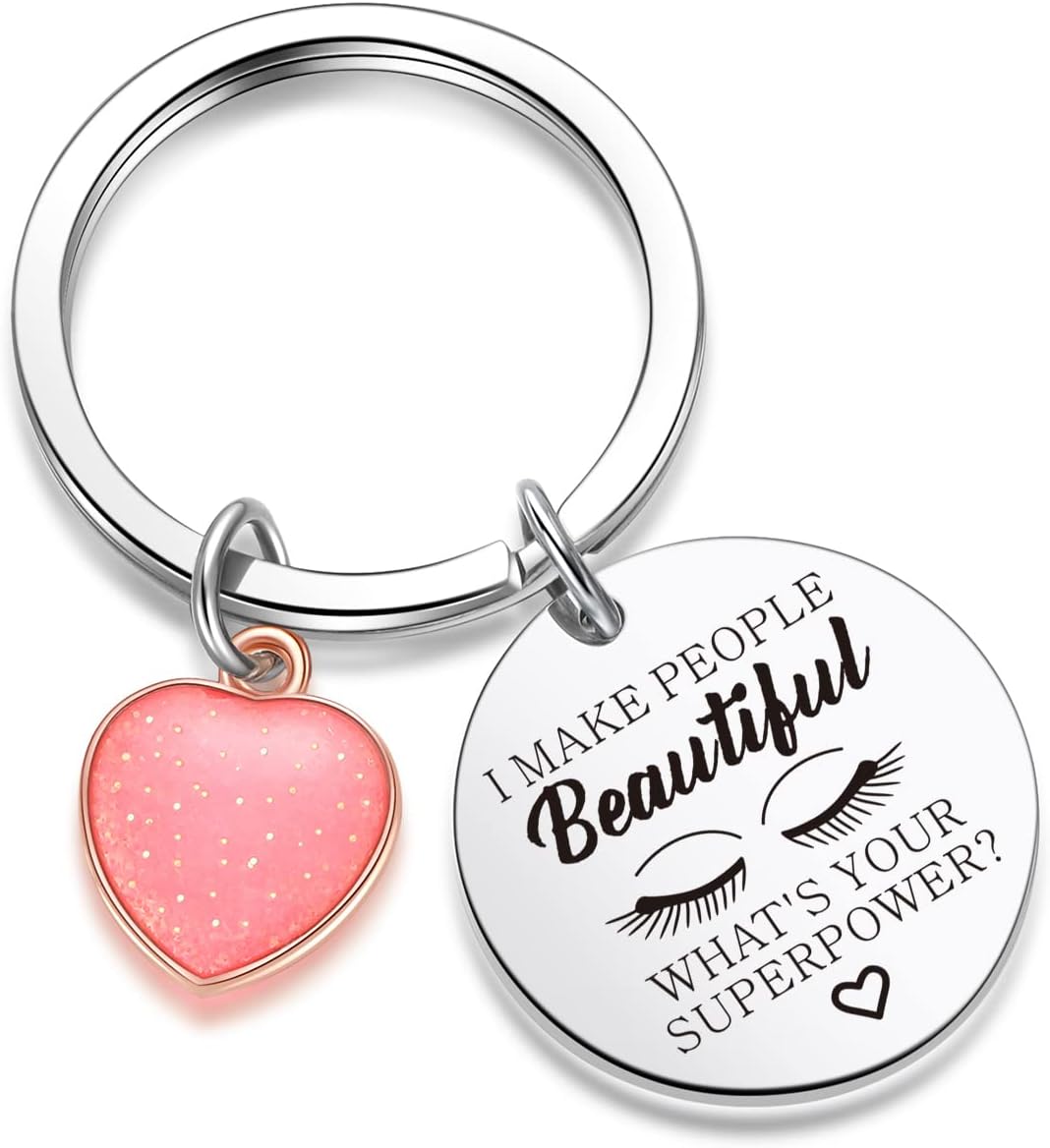 Lashes Keychain Lashes Girl Gift Eyelashes Artist Keychain Beautician Gift Makeup Lover Gift