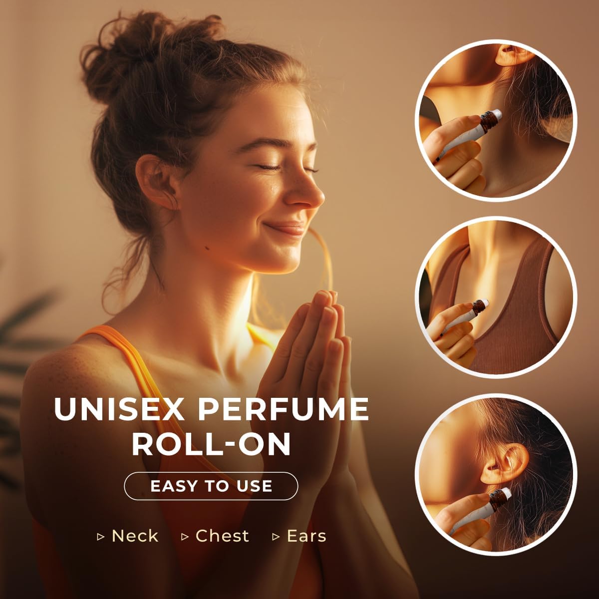 Gya Labs Sweet Orange Essential Oil Roll On For Instant Revitalization & Joyful Well-Being - 100% Pure Natural Uplifting Citrus Leak-Proof Travel Size Roller, Pre-Diluted With Carrier Oil - 0.34 fl oz