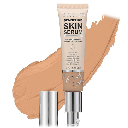 Phoera Foundation Makeup,Flawless Soft Matte Full Coverage with Matte Finish,Hydrating Serum Foundation,Face Makeup for Normal and Dry Skin(N03 Buff Beige, 1PC)