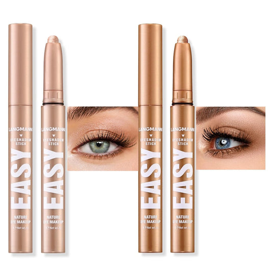 Jolilab Eyeshadow Stick Set, 8 Colors Matte Professional Bright-Colored Contouring and Highlight Eyeshadow Stick, Cream Waterproof Long Lasting High Pigmented Eye Shadow (2, 08+10)