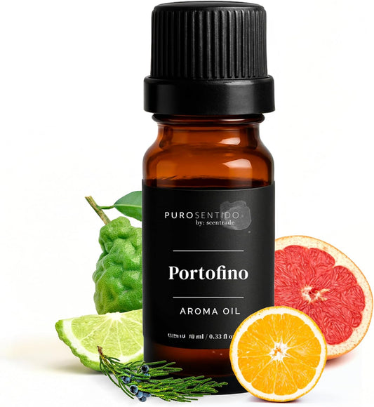 PuroSentido Portofino Aroma Oil (10ml) - Luxury Essential & Fragrance Oil for Diffusers and Humidifiers, Sicilian Lemon, Rosemary and Musk Hotel Scent
