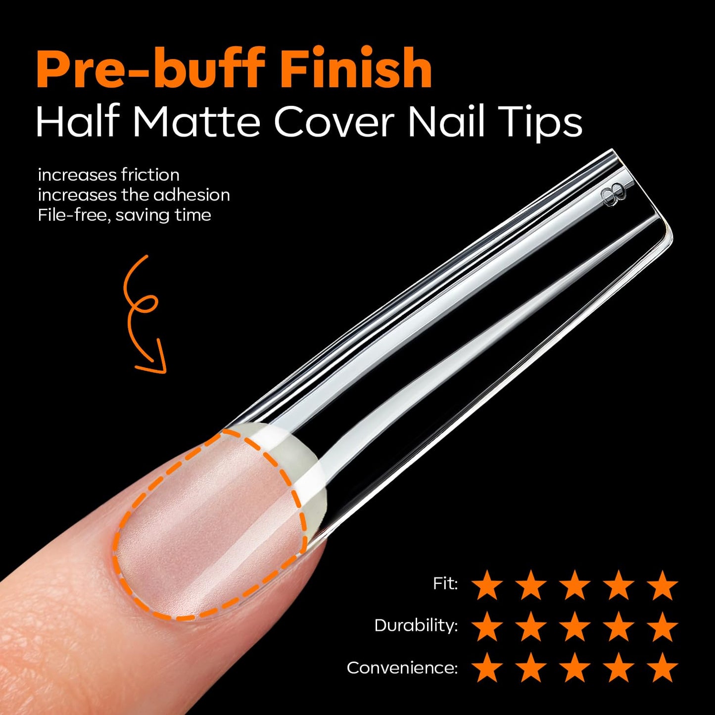 modelones XXL Long Square Nail Tips, Pre-shaped Soft Gel Tips Fake Nails False Acrylic Clear Full Cover Press on Extension Kit Gel Manicure DIY at Home 216PCS 12Sizes