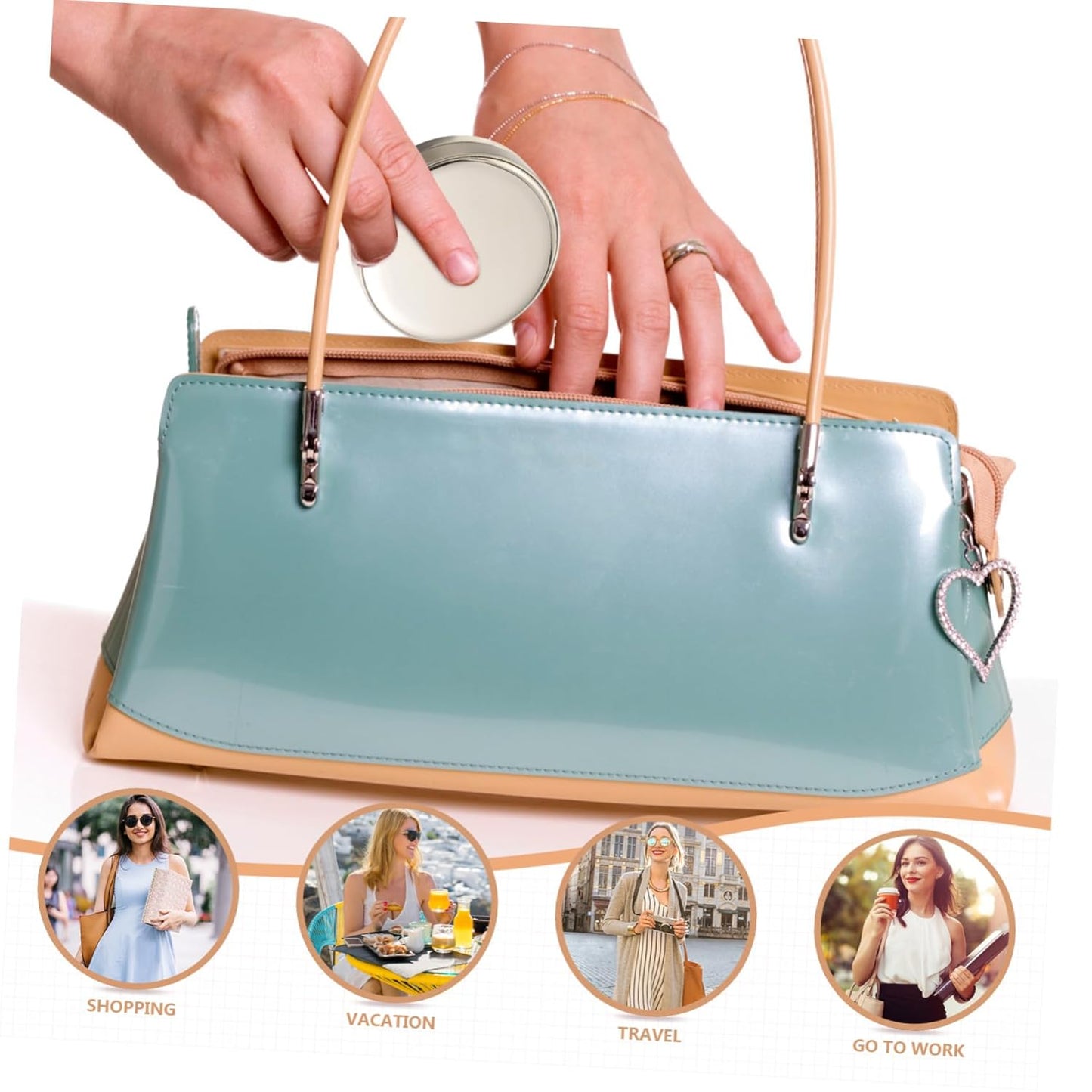 2pcs Cushion Foundation Case Empty Compact Box Powder Storage for Women Travel Makeup Case Mirror