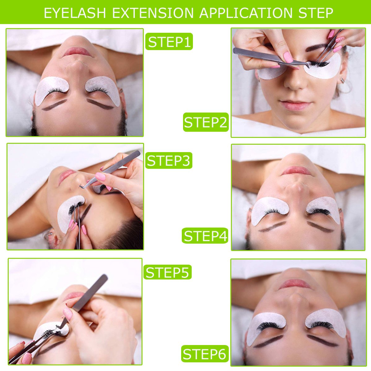 110 Pairs Eyelash Extension Gel Patches Kit, Lash Extension Lint Free Under Hydrogel Eye Mask Pads Beauty Tool with Transparent Cosmetic Bag