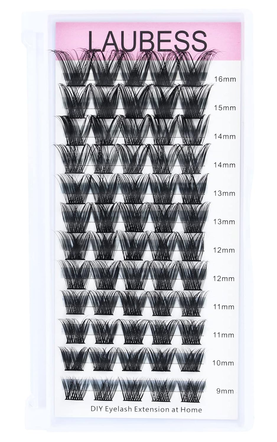 Cluster Lashes Mixed Length Individual Lashes D Curl Lash Clusters Volume Eyelash Clusters DIY Lash Extension Kit Fluffy Cluster Eyelash Extensions (02-0.07D, 9-16mm)