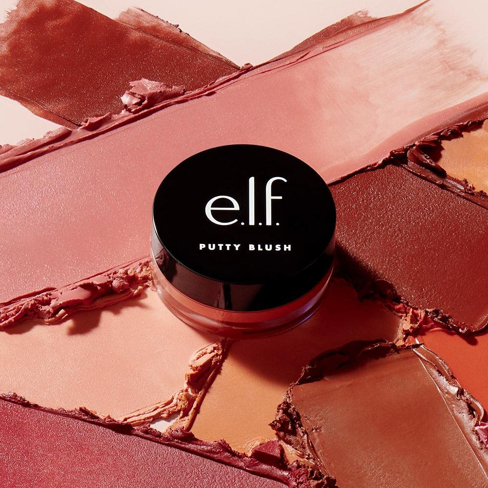 e.l.f. Putty Blush, Creamy & Ultra Pigmented Formula, Infused with Argan Oil & Vitamin E, Tahiti, 0.35 Oz (10g)