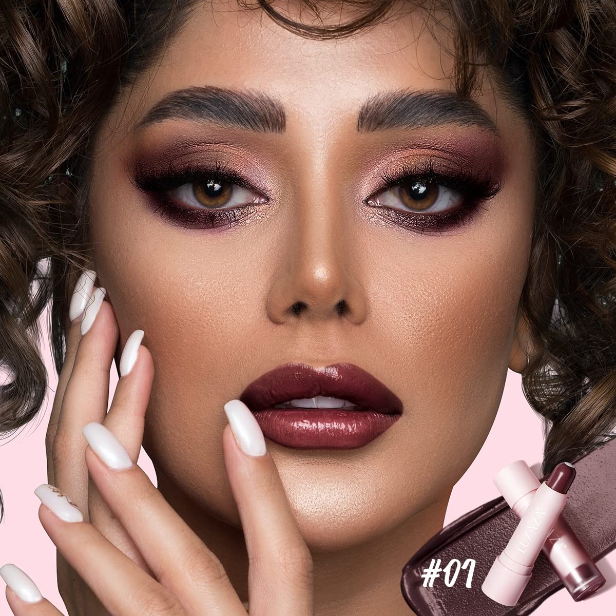 2PCS Tinted Lip Balm, Natural Semi-Gloss Finish, Hydrating Coloring 2 in 1 Lip Stick for Girls & Women 01&03