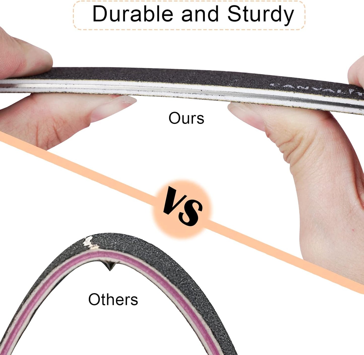 Canvalite 40 PCS Nail File Reusable Peel and Stick Nail Files Replaceable Emery Boards Nail File for Natural Nails Professional 240 Grit Fingernail Files for DIY Salon Use