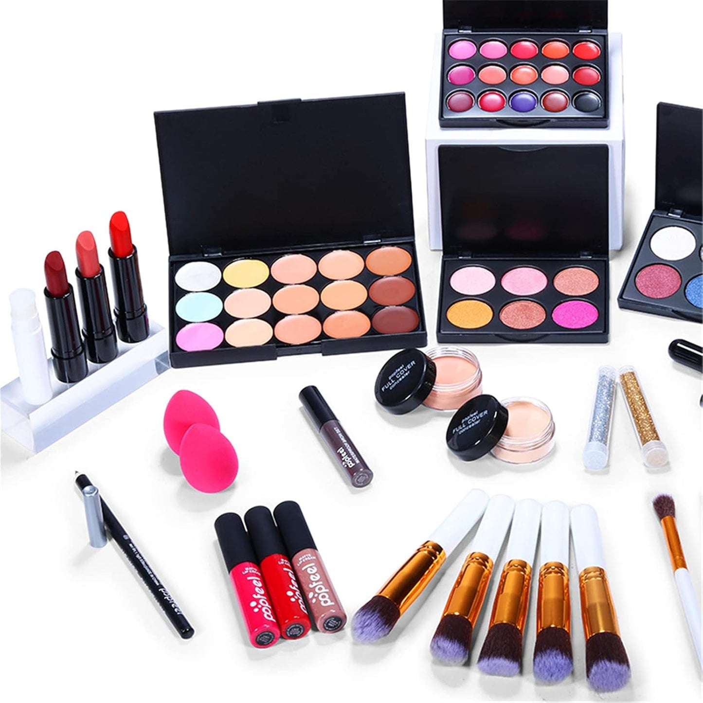 Multi-purpose Makeup Kit All-in-One Makeup Gift Set Colours Mix Eyeshadow Concealer Lip Gloss Pressed Powder and Powder Blusher Cosmetic Makeup Palette Set Kit #094