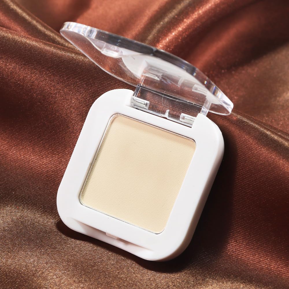 Kaely Single Eyeshadow Makeup, Vanilla Nude Beige Neutral Powder Matte Eye Shadow for Older Women, Monochrome Eye Shadow Palette Pigmented Waterproof, sombras para ojos, Lightweight Blendable, 17