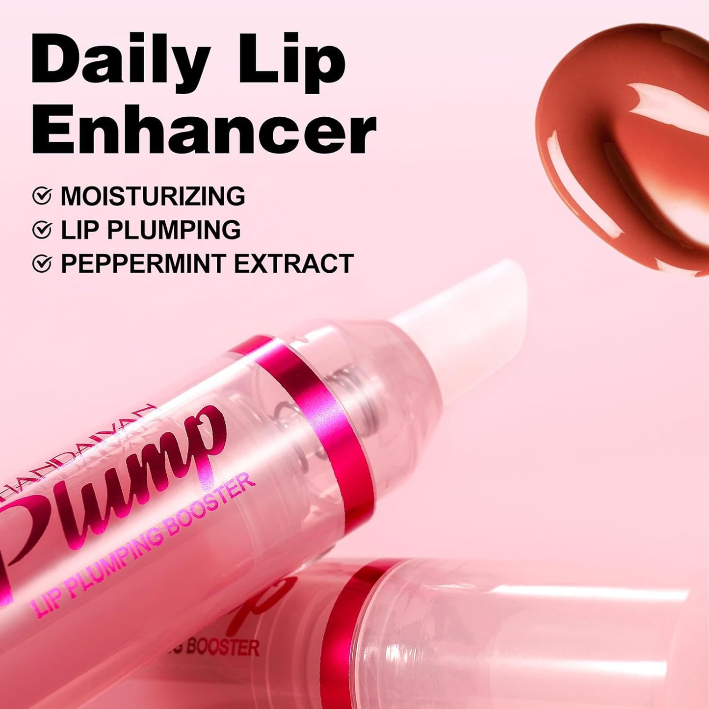 Erinde Natural Ginger Lip Plumping Booster Oil, Ultra-Hydrating & Nourishing Plumper, Glossy Finish Fuller Lip Plumper Gloss for Women Girls, G08