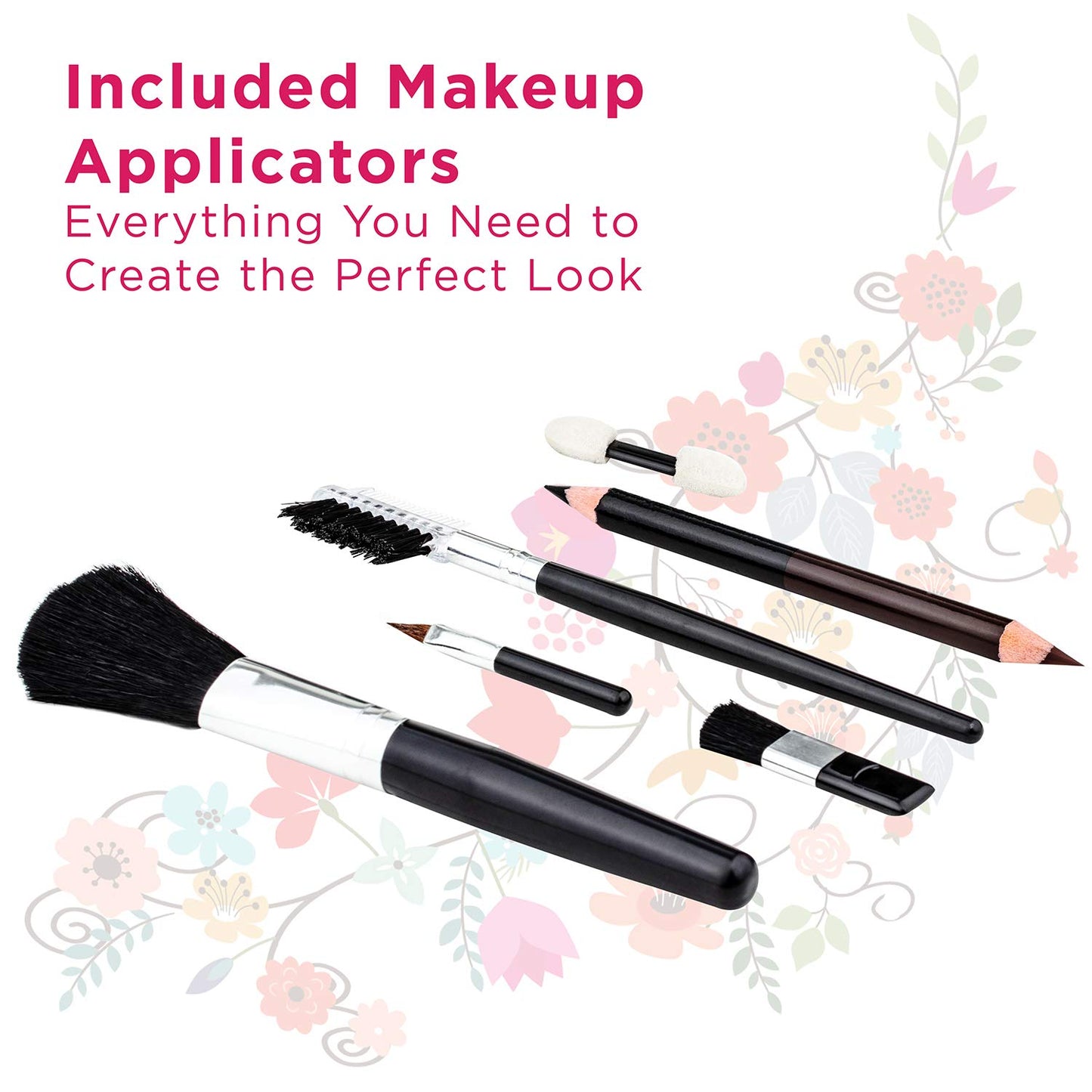 Makeup Kit Gift Set – 79 Piece - 32 Eye Shadows, 2 Blushes, 2 Lip Glosses, 2 Lipsticks, 2 Eye Liner Pencils, 1 Lip Liner Pencil, 1 Mascara - Case with Carrying Handle