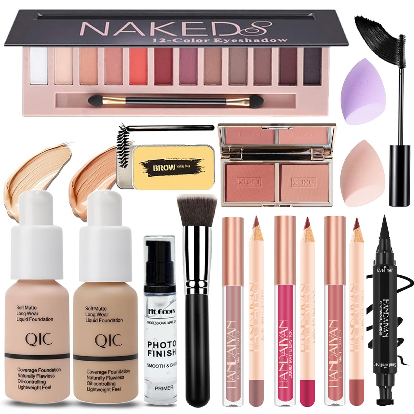 Makeup Kit - Makeup Set for Women - Full Kit Make Up Kits for Girls, Teens, Beginners, with Cosmetic Bag for Travel，Commute，Working