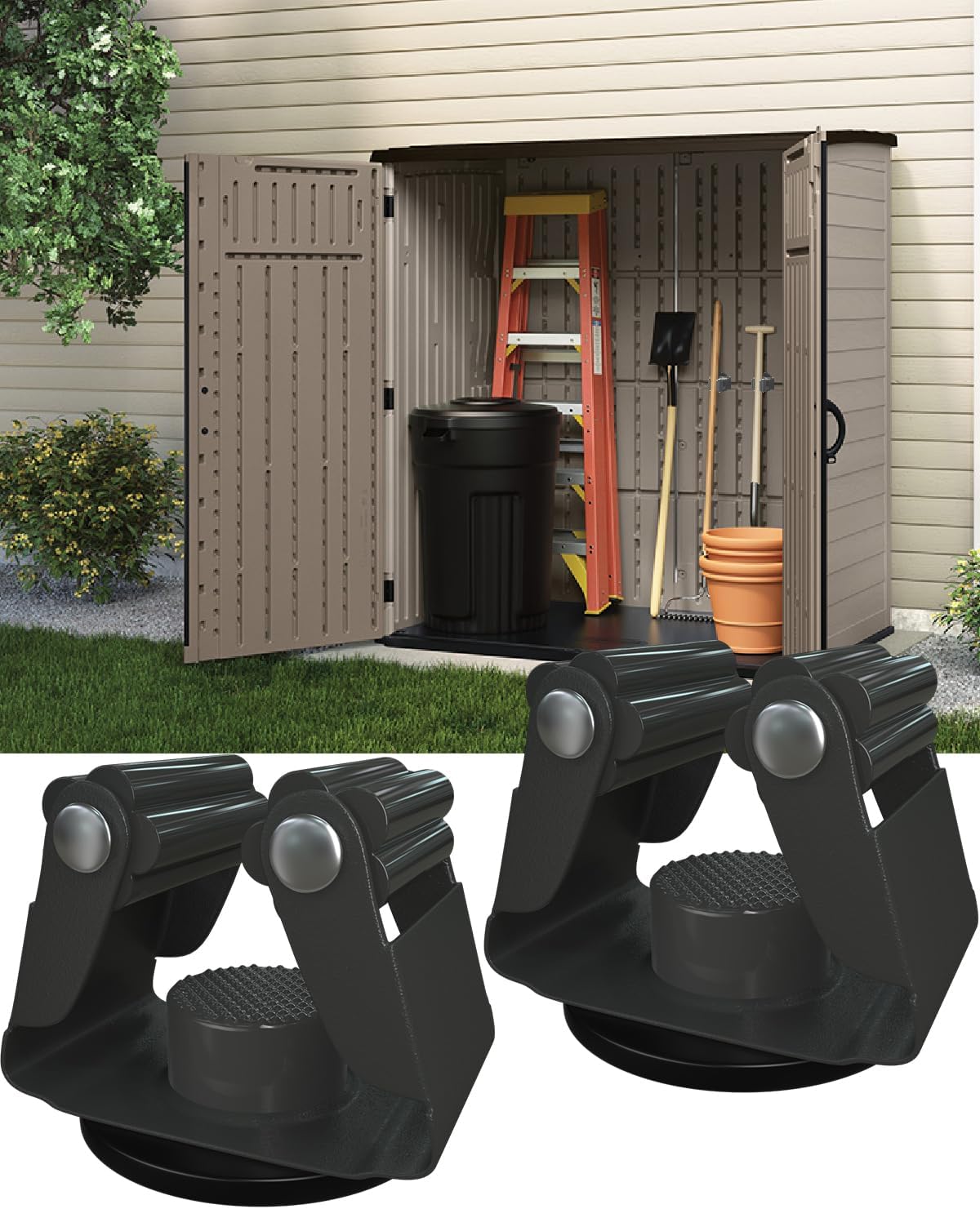 Magnetic Mop and Broom Holder, Broom Gripper Stainless Steel Mop Hanger Magnetic Broom Holder for Refrigerator, RV Camper Wall Organizer, Garage Kitchen Laundry Tools Organizer - 2 Pack/Gray…