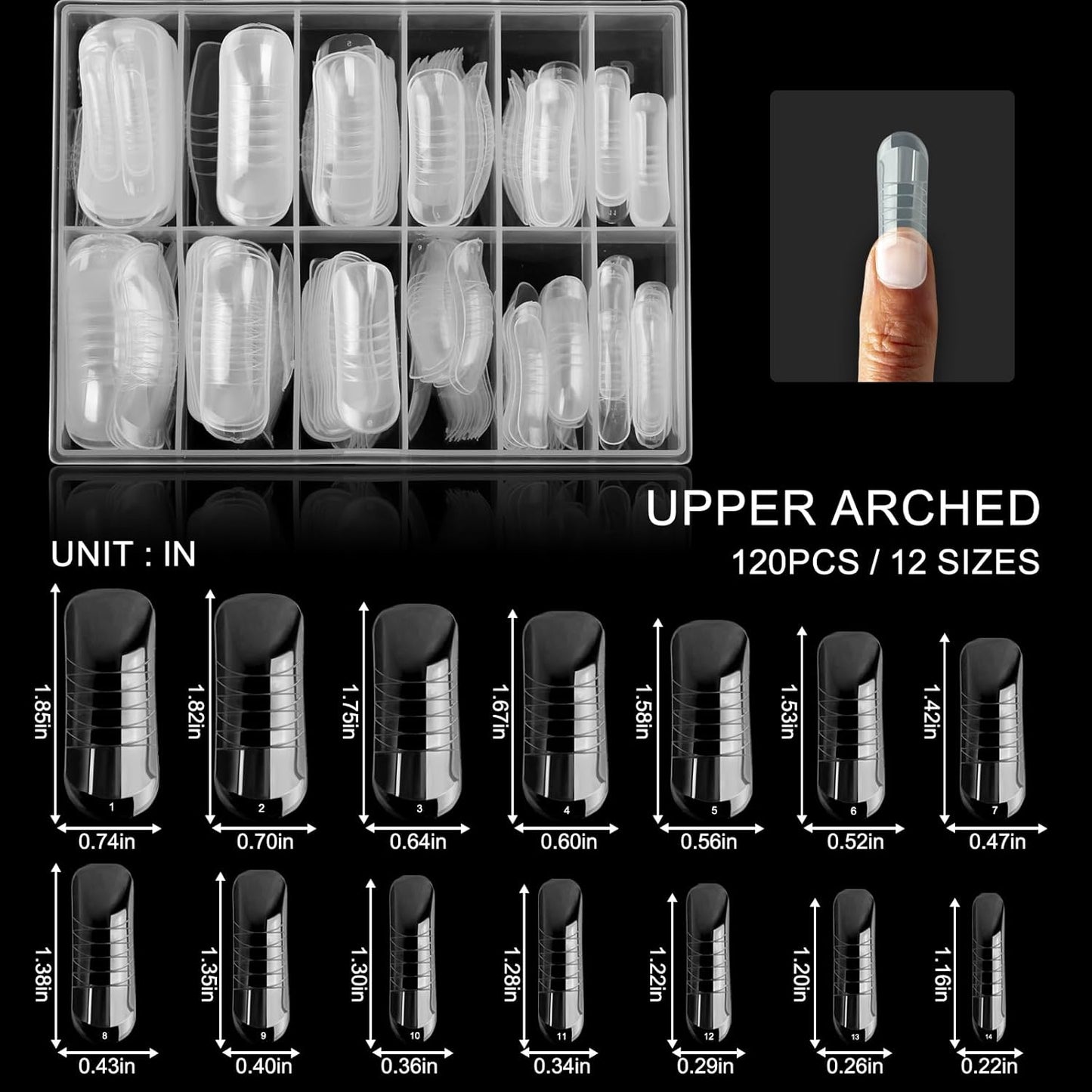 140Pcs Dual Nail Forms,Upturned Extension Poly nail gel Nail Forms Full Cover Reusable Nail Molds 14 Sizes for Nail Art Design Salon&DIY