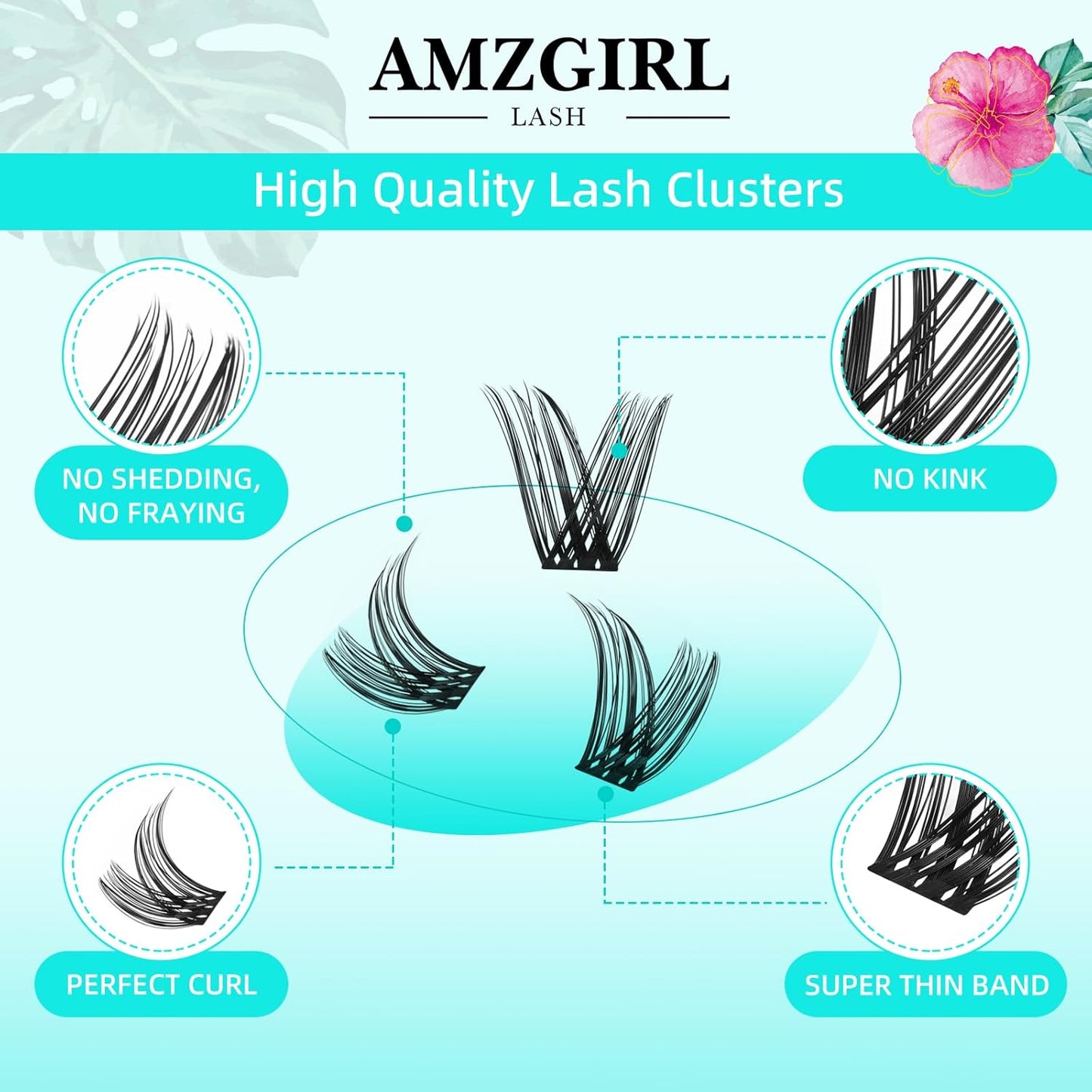 Lash Clusters Wet Look 168Pcs Eyelash Cluster Ultra-Thin Lash Band Eyelashes Extensions Spiky Anime Wide Span Lashes(Hollyhock,C-Mix10-18mm)