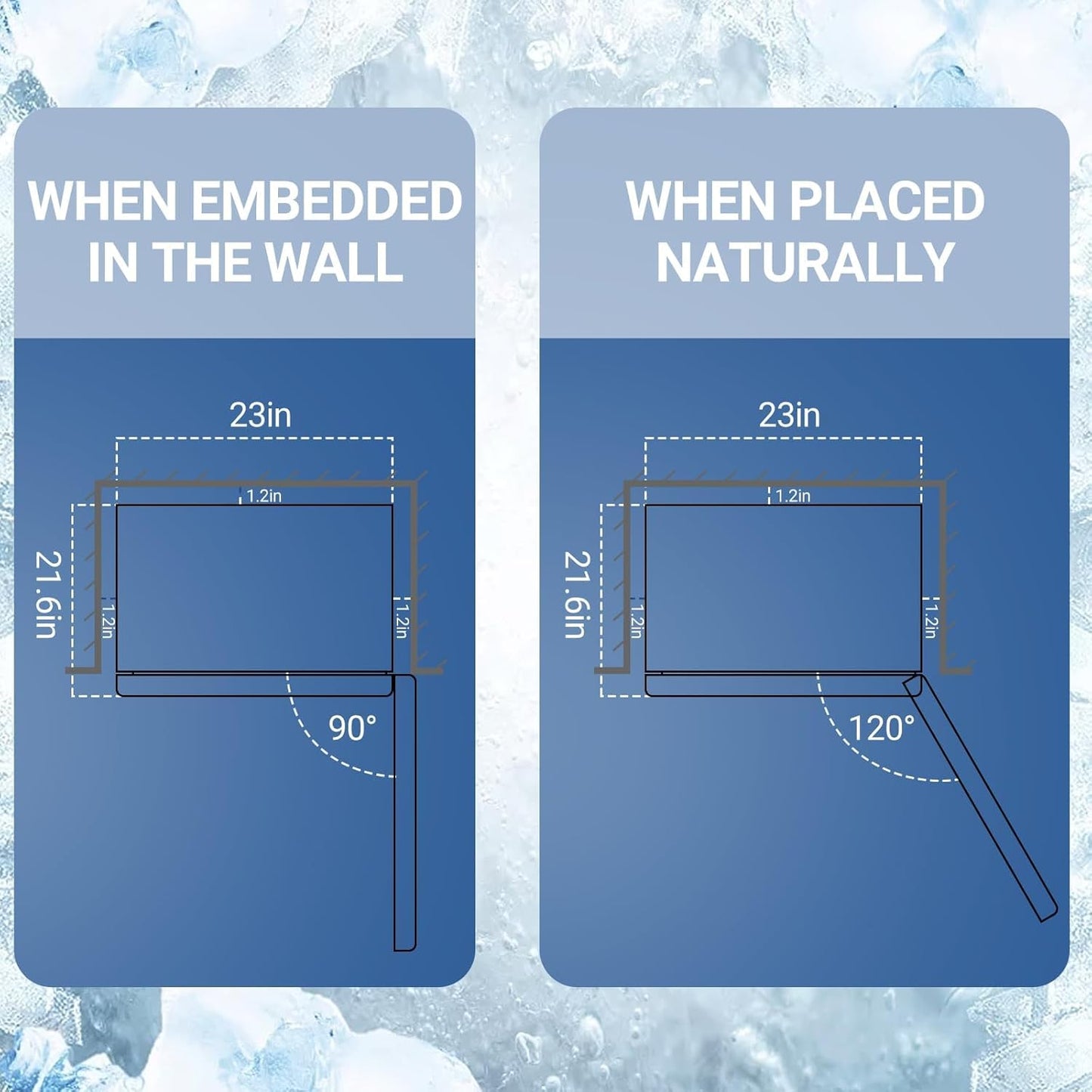 Mini Fridge with Freezer, 3.6 Cu. Ft. Adjustable Thermostat Compact Fridge with Freezer,Office Mini Refrigerator with Freezers, Small Size Dorm Fridges for Apartment,Dorm,Kitchen,Office,Black