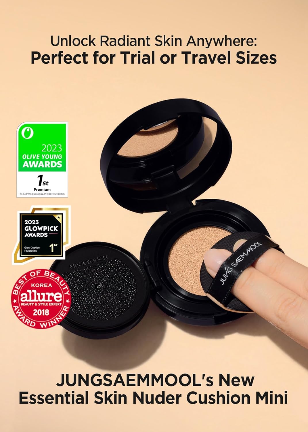 JUNG SAEM MOOL [JUNGSAEMMOOL OFFICIAL] Essential Skin Nuder Cushion Mini (N Light)