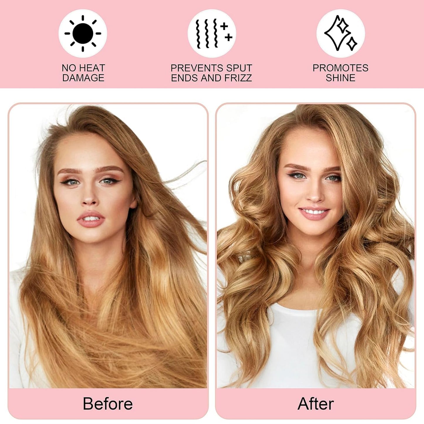 Heatless Curling Rod Headband, Upgraded 60" Extra Long Heatless Curls Headband Soft Hair Curlers to Sleep In Hair Rollers No Heat Curls (Light Purple)