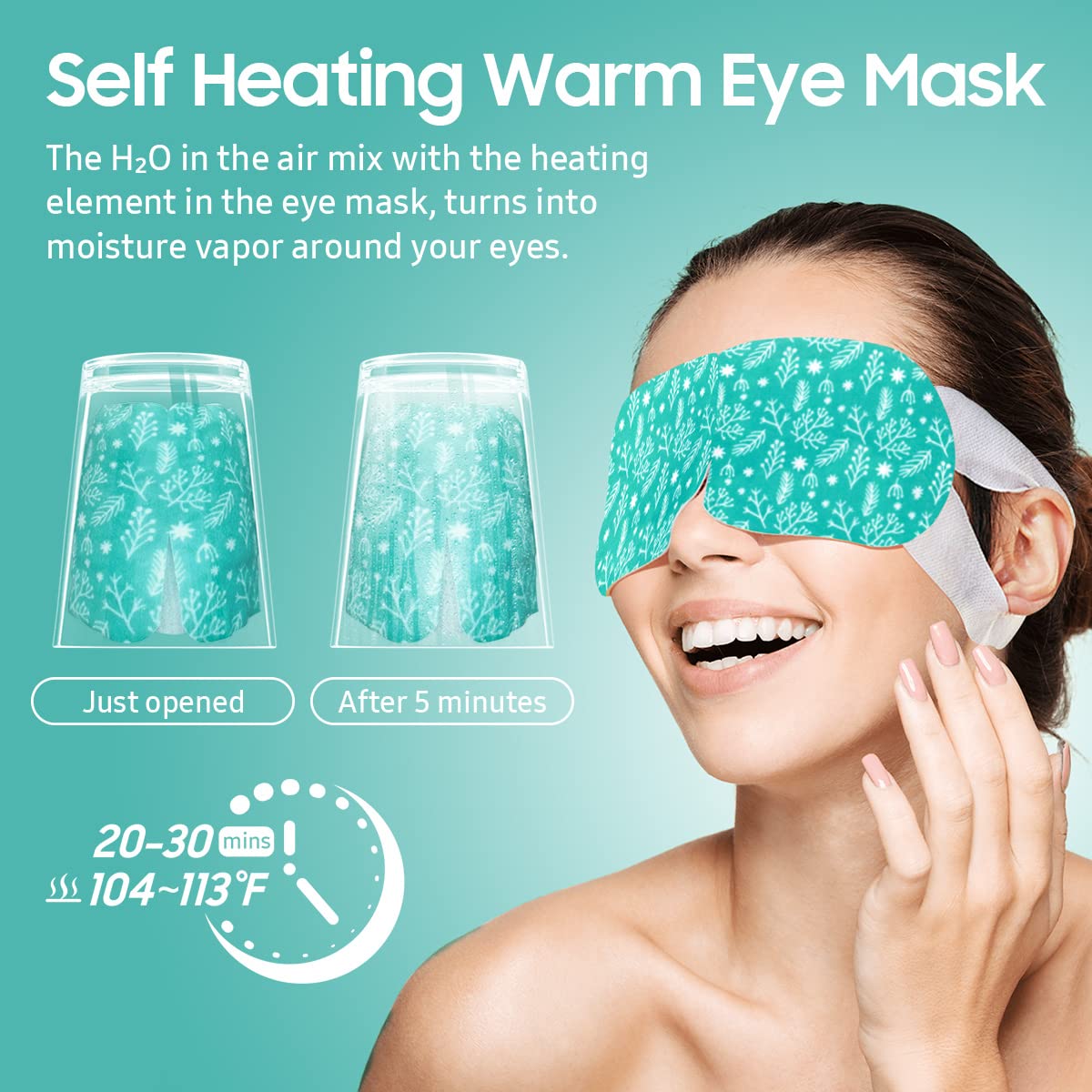 Steam Eye Mask, 10 Packs Heated Eye Mask, Self Heating Disposable SPA Warm Compress for Eyes Sleep Mask, Soothing Moist Heat Eye Masks, Travel Essentials & Relaxation Gifts (Unscented)