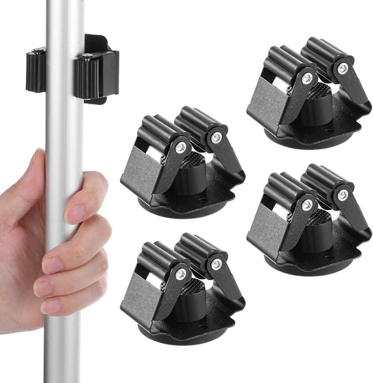 Magnetic Mop Broom Holder,4Pack Heavy Duty Magnetic Broom Holder for Cleaning Tools,D1.69” Strong Broom Mop Holder Wall Mount for Garage Kitchen Laundry Work Shop