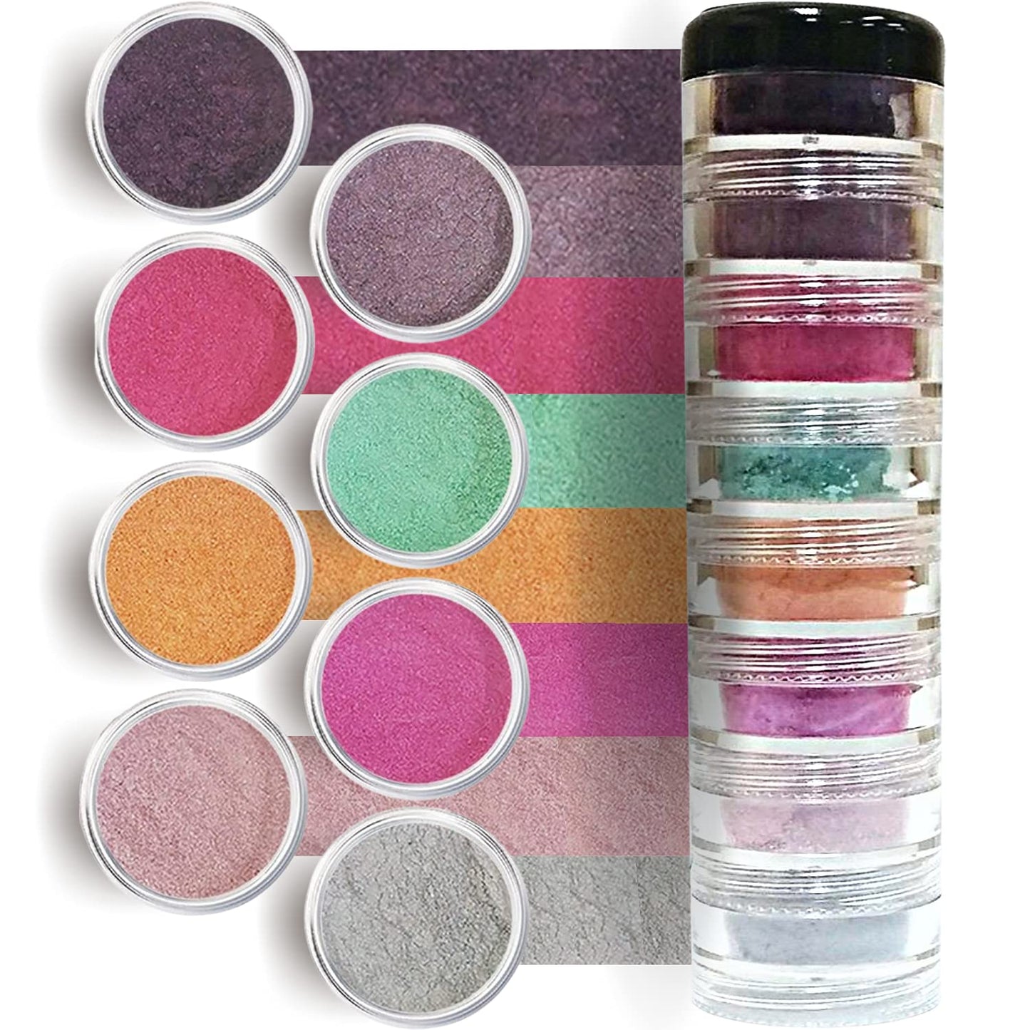 Loose Mineral Eyeshadow and Contouring Palette - Lolly Pop Candy 8 Shade Set